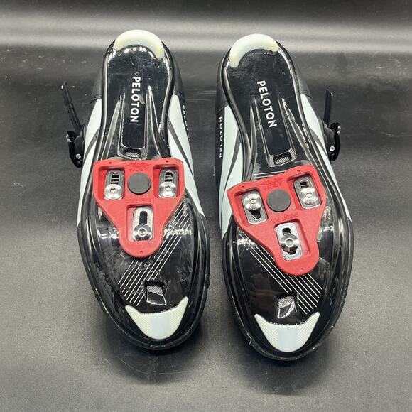 Peloton Black Red Cycling Shoes With Cleats Unisex sz 40 Womens sz 9 Mens sz 7